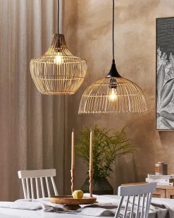 Online Beliani Lampadario BARARIS Rattan Naturale Marrone