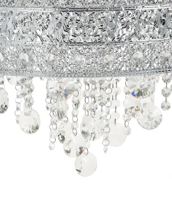 Hot Beliani Lampadario BARBEIRA Cristallo Argento