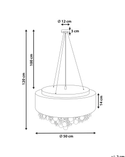 Hot Beliani Lampadario BARBEIRA Cristallo Argento