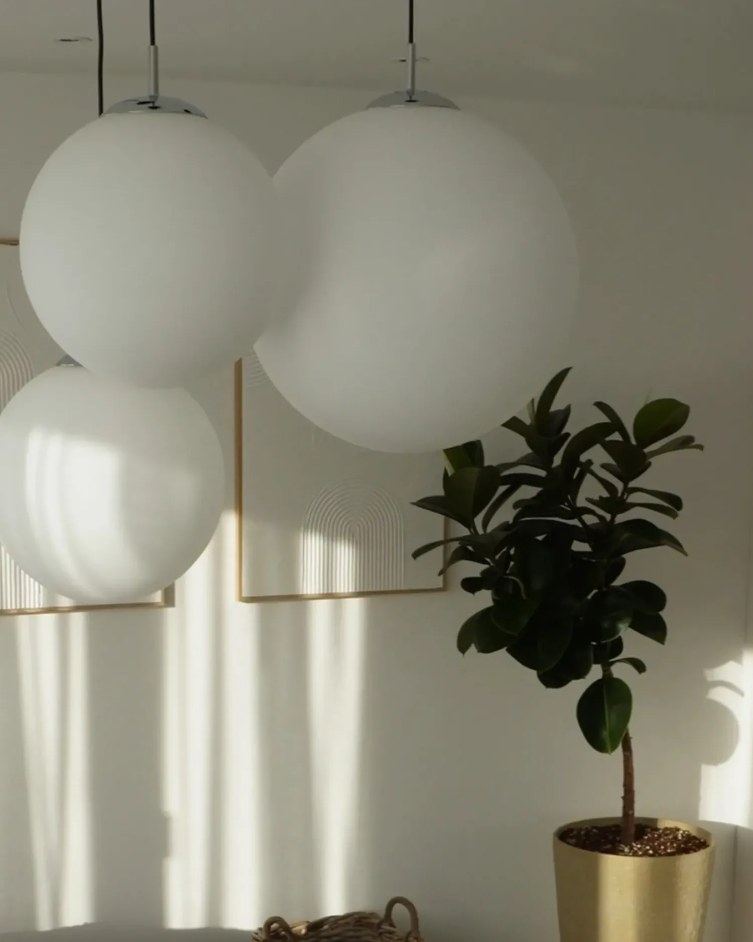 Clearance Beliani Lampadario BARROW Vetro Bianco