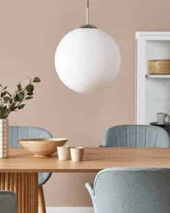 Clearance Beliani Lampadario BARROW Vetro Bianco