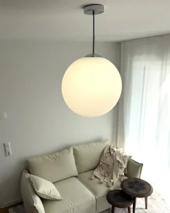 Clearance Beliani Lampadario BARROW Vetro Bianco