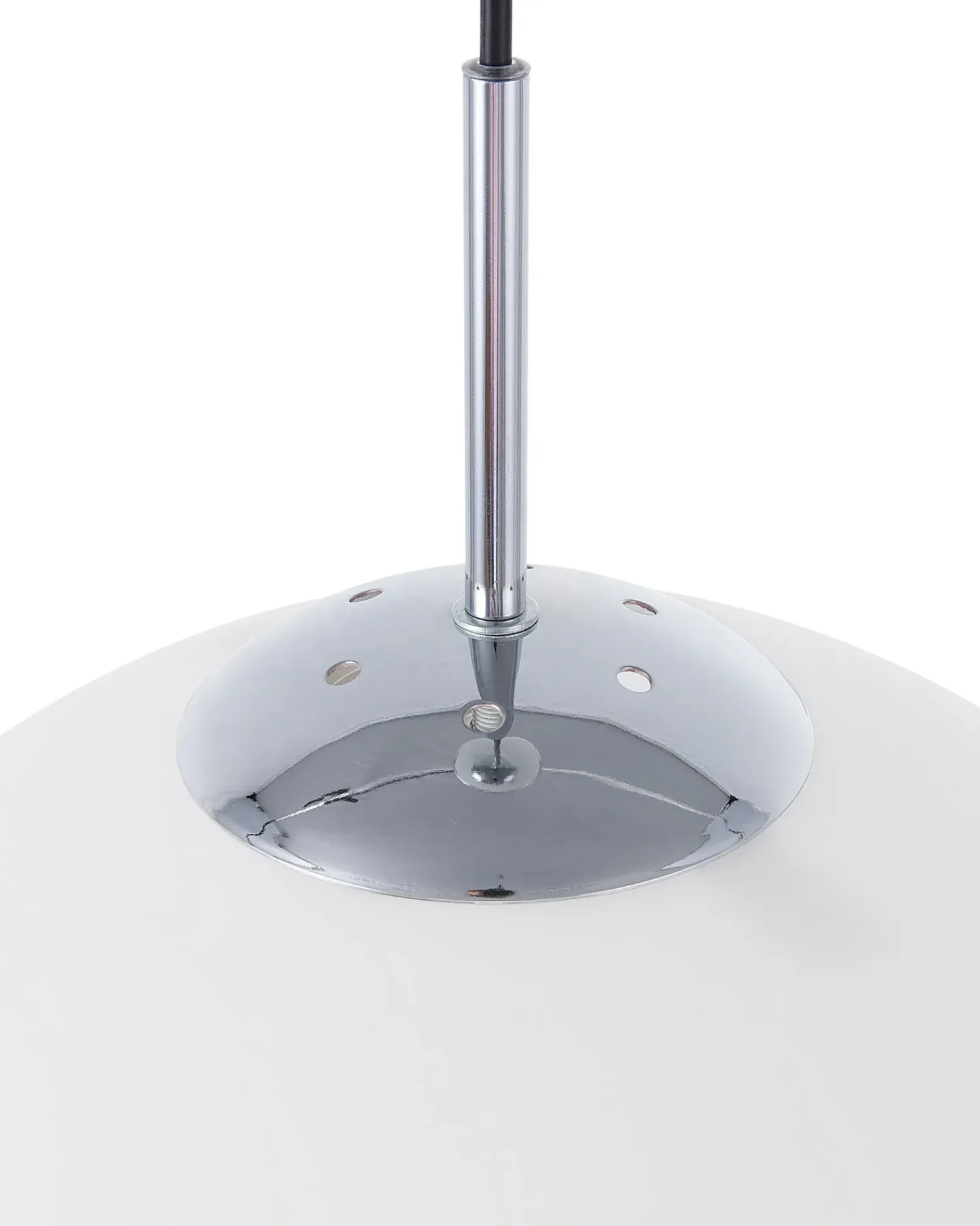 Clearance Beliani Lampadario BARROW Vetro Bianco