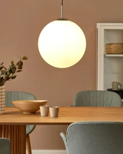 Clearance Beliani Lampadario BARROW Vetro Bianco