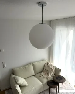 Clearance Beliani Lampadario BARROW Vetro Bianco