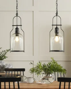 Beliani Lampadario BASHILO Metallo Nero