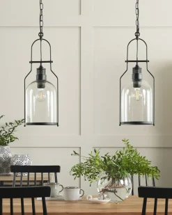 Beliani Lampadario BASHILO Metallo Nero