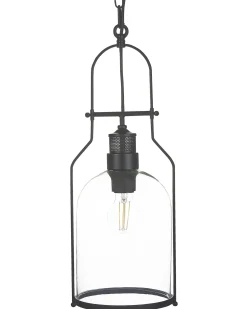 Beliani Lampadario BASHILO Metallo Nero