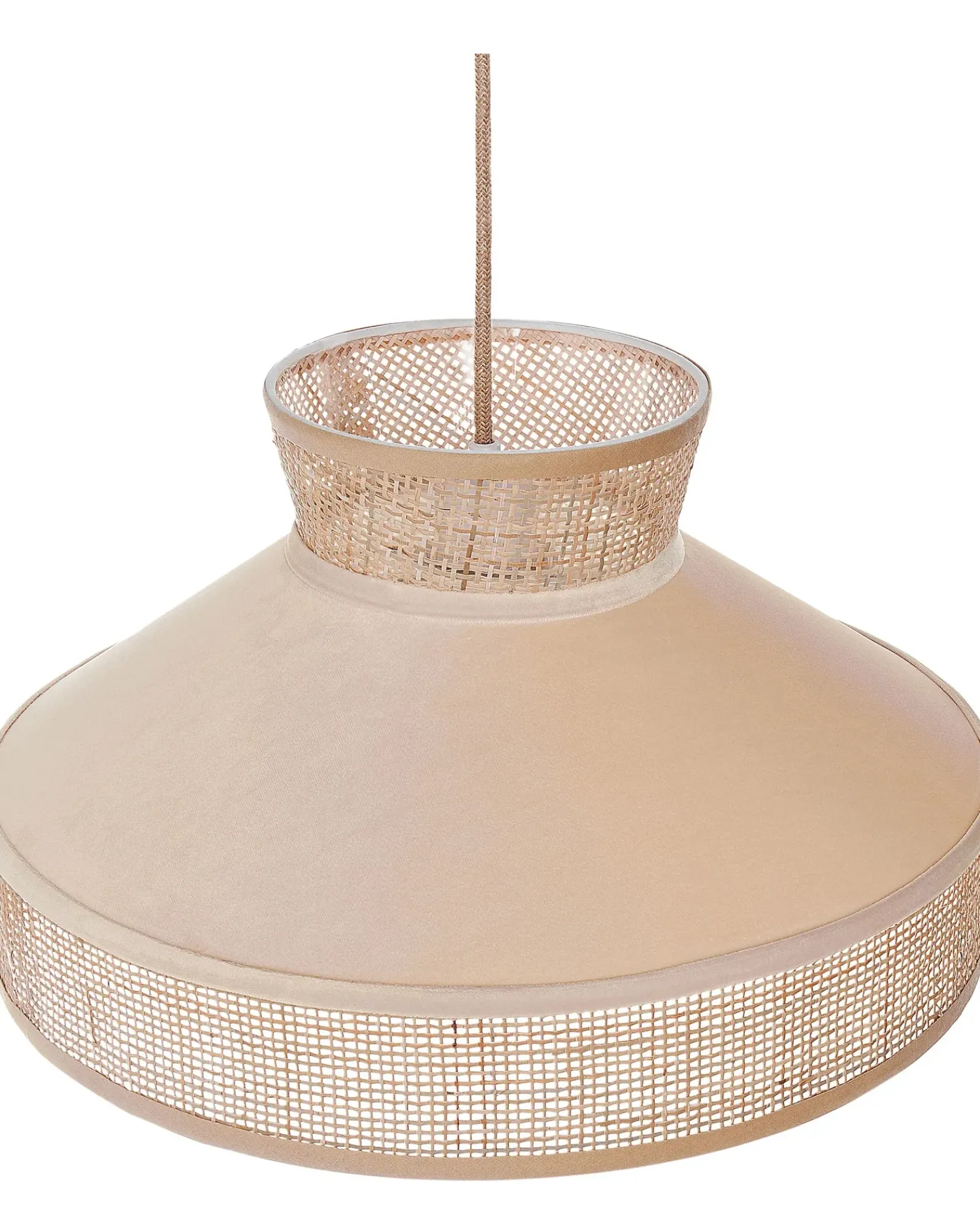 Online Beliani Lampadario BATALI Rattan Beige Beige Naturale