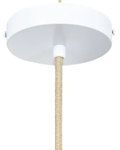 Clearance Beliani Lampadario BATALI Rattan Fucsia Naturale Rosa