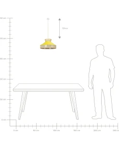 Best Beliani Lampadario BATALI Rattan Senape Naturale Giallo
