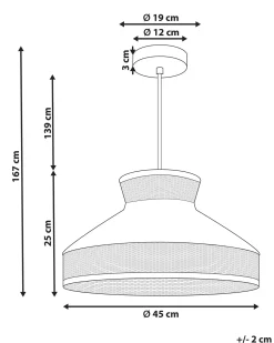 Best Beliani Lampadario BATALI Rattan Senape Naturale Giallo