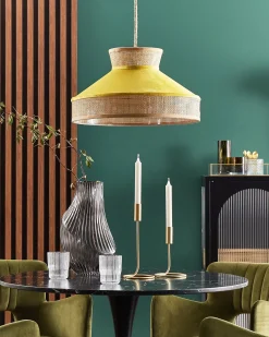 Best Beliani Lampadario BATALI Rattan Senape Naturale Giallo