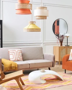 Best Beliani Lampadario BATALI Rattan Senape Naturale Giallo