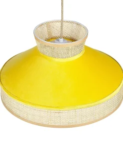 Best Beliani Lampadario BATALI Rattan Senape Naturale Giallo
