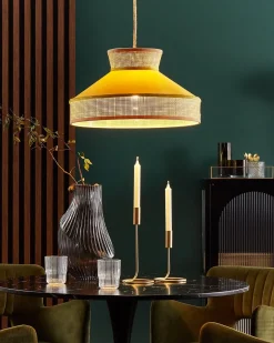Best Beliani Lampadario BATALI Rattan Senape Naturale Giallo