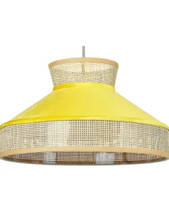 Best Beliani Lampadario BATALI Rattan Senape Naturale Giallo