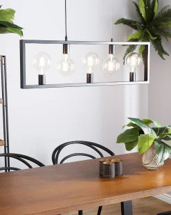 New Beliani Lampadario BAYAS Metallo Nero