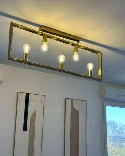 Discount Beliani Lampadario BAYAS Metallo Ottone