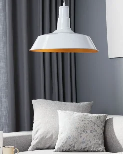 Best Beliani Lampadario BAYOU Metallo Bianco Bianco Giallo