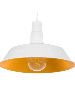 Best Beliani Lampadario BAYOU Metallo Bianco Bianco Giallo