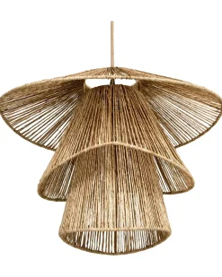 Sale Beliani Lampadario BEDAS Iuta Naturale Naturale Nero