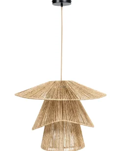 Sale Beliani Lampadario BEDAS Iuta Naturale Naturale Nero