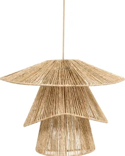 Sale Beliani Lampadario BEDAS Iuta Naturale Naturale Nero