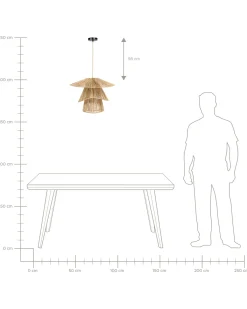 Sale Beliani Lampadario BEDAS Iuta Naturale Naturale Nero