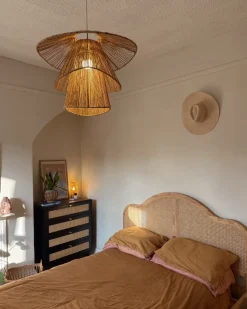 Sale Beliani Lampadario BEDAS Iuta Naturale Naturale Nero