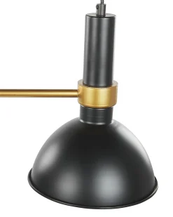 Beliani Lampadario BELES Metallo Nero Oro Nero