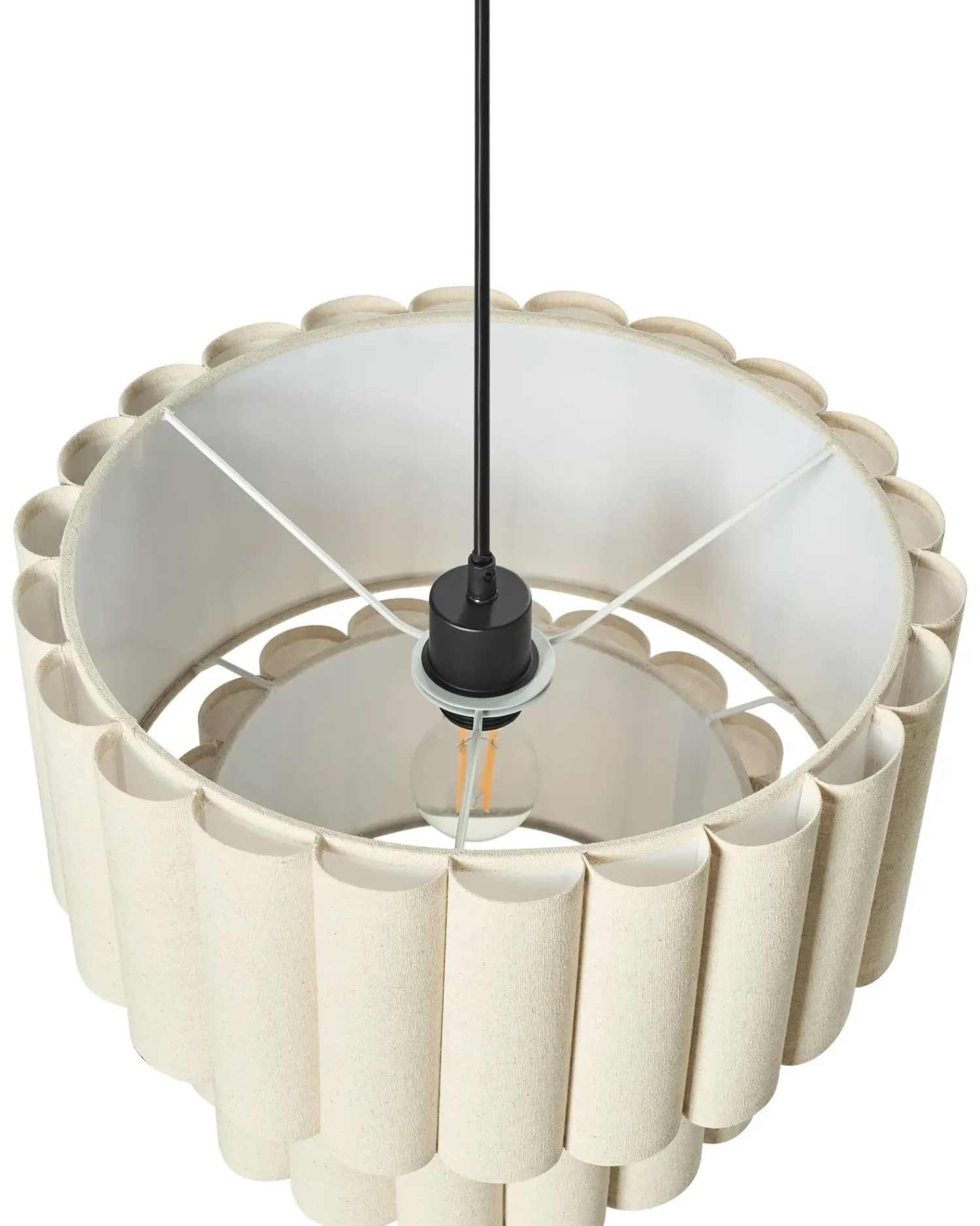 Sale Beliani BELESSA Lino Beige chiaro Beige Nero