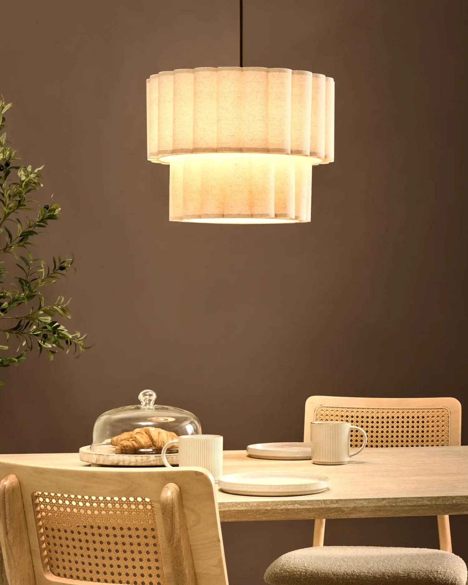Sale Beliani BELESSA Lino Beige chiaro Beige Nero