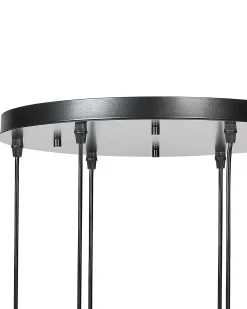 Beliani Lampadario BEMBOKA Vetro Trasparente Trasparente Nero