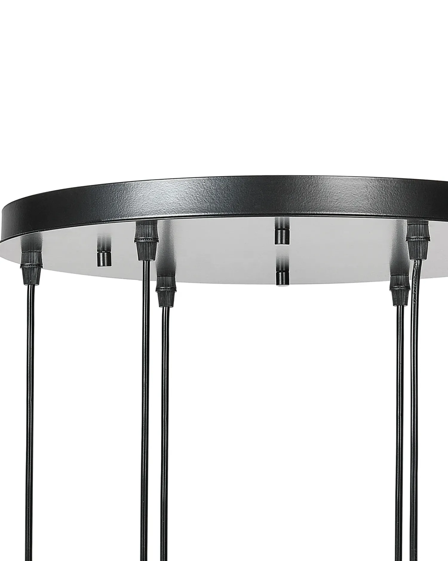 Beliani Lampadario BEMBOKA Vetro Trasparente Trasparente Nero
