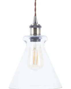 Outlet Beliani Lampadario BERGANTES Vetro Trasparente