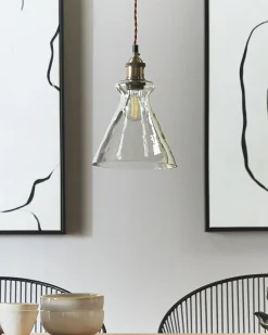 Outlet Beliani Lampadario BERGANTES Vetro Trasparente