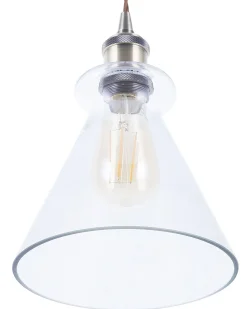 Outlet Beliani Lampadario BERGANTES Vetro Trasparente
