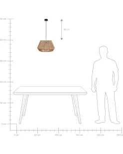 Clearance Beliani Lampadario BIRAU Iuta Naturale Naturale Nero