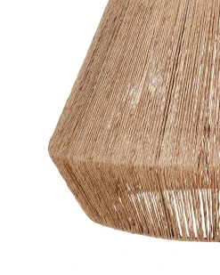 Clearance Beliani Lampadario BIRAU Iuta Naturale Naturale Nero