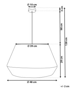 Clearance Beliani Lampadario BIRAU Iuta Naturale Naturale Nero