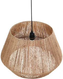 Clearance Beliani Lampadario BIRAU Iuta Naturale Naturale Nero