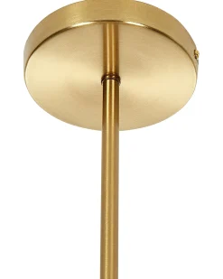 Clearance Beliani Lampadario BIRRIE Metallo Ottone Bianco Ottone