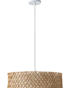 Hot Beliani Lampadario BLONDIN Corda di carta Naturale Bianco Naturale