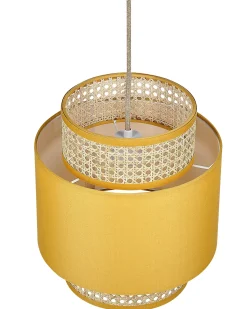 Online Beliani Lampadario BOERI Rattan Senape Naturale Giallo
