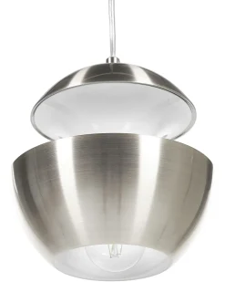 Sale Beliani Lampadario BOJANA Metallo Argento Bianco Argento