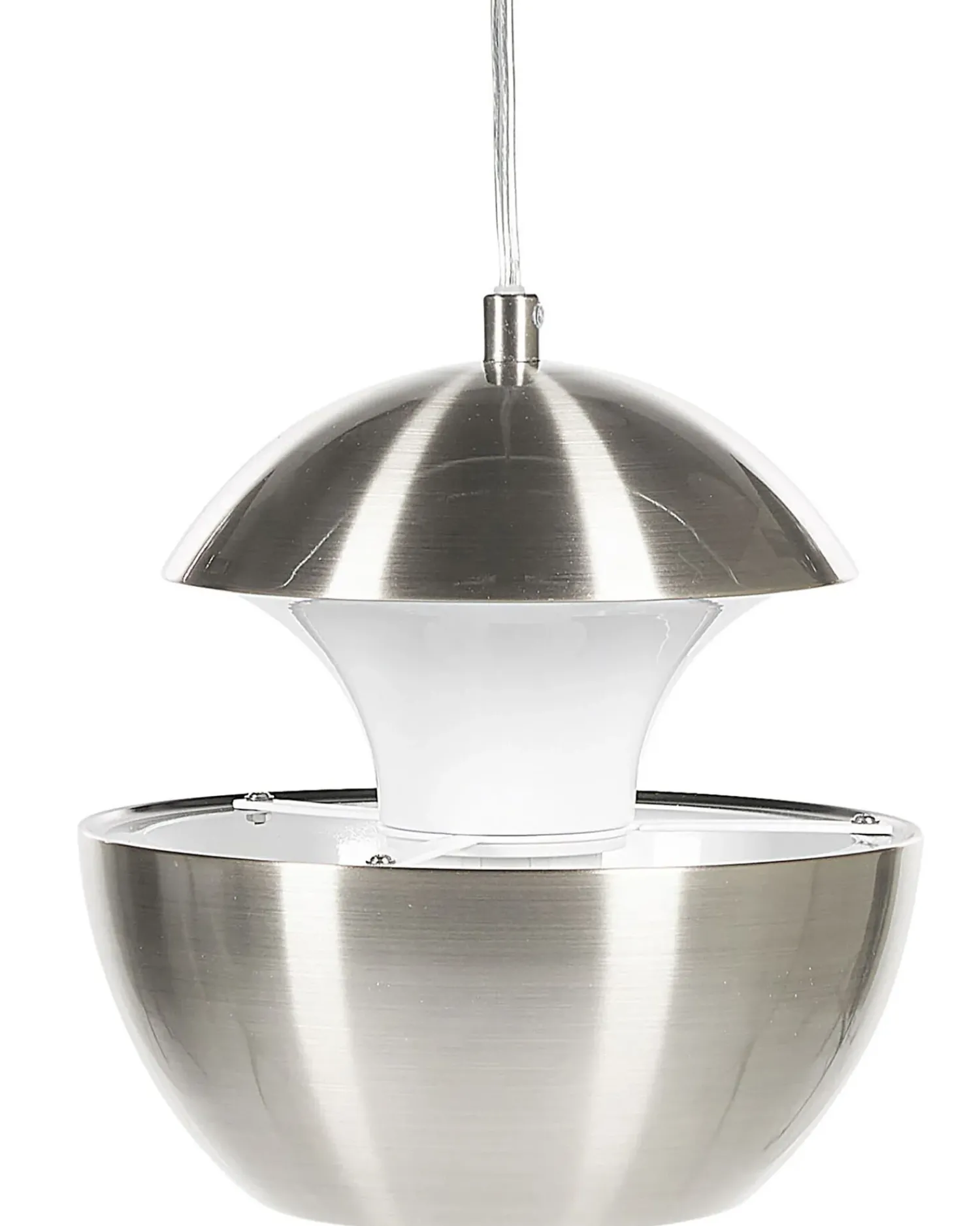 Sale Beliani Lampadario BOJANA Metallo Argento Bianco Argento