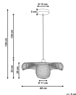 Discount Beliani Lampadario BONITO Bambù chiaro Marrone