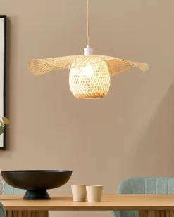 Discount Beliani Lampadario BONITO Bambù chiaro Marrone
