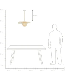 Discount Beliani Lampadario BONITO Bambù chiaro Marrone